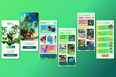 Explore fun games, and exciting challenges - Green Guardian animation branding design figma graphic design guvi illustration logo ui ux
