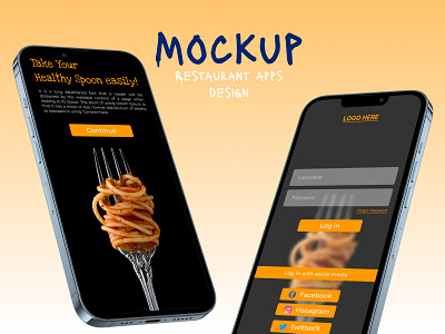 Restaurant App Design app design apps design branding landing page design mobile app design ui ui ux design
