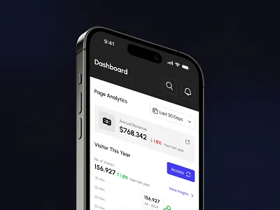 Revenue Analytics Mobile App UI branding design graphic design mobile ui uiux web design website design