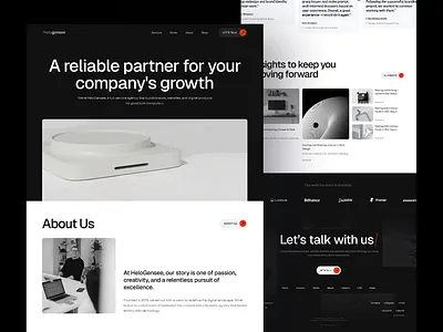 Helogensee - Agency Website Template (Framer) agency agency website clean design framer homepage landing page landingpage minimalist portfolio ui uiux web design webflow website website design