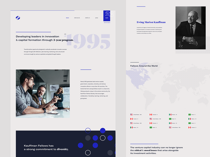 Kauffman Fellows — About branding clean design landing ui ux vc venture web web design website