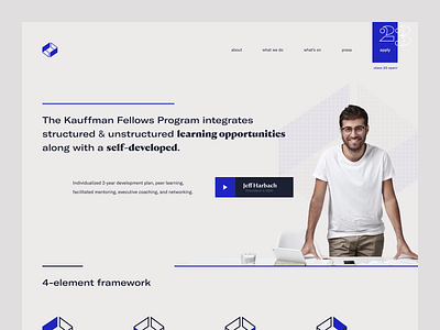 Kauffman Fellows — Program blue branding clean design editorial landing ui ux vc venture web web design website