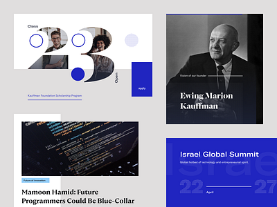 Kauffman Fellows — Cards branding card cards clean design editorial ui ux vc venture web