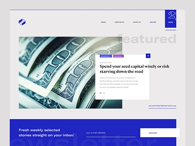 Kauffman Fellows — Journal blog branding clean design editorial journal landing post ui ux vc venture web web design website