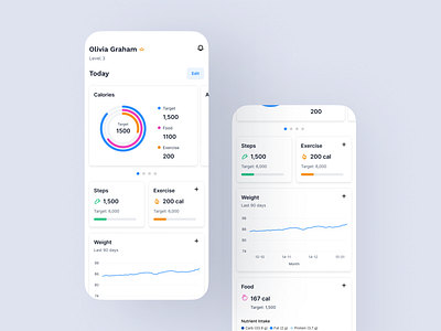 Fitness App - Concept UI Design fitness app health fitness mobile app ui