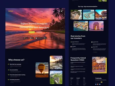 Travel web application design branding graphic design motion graphics travel web ui web