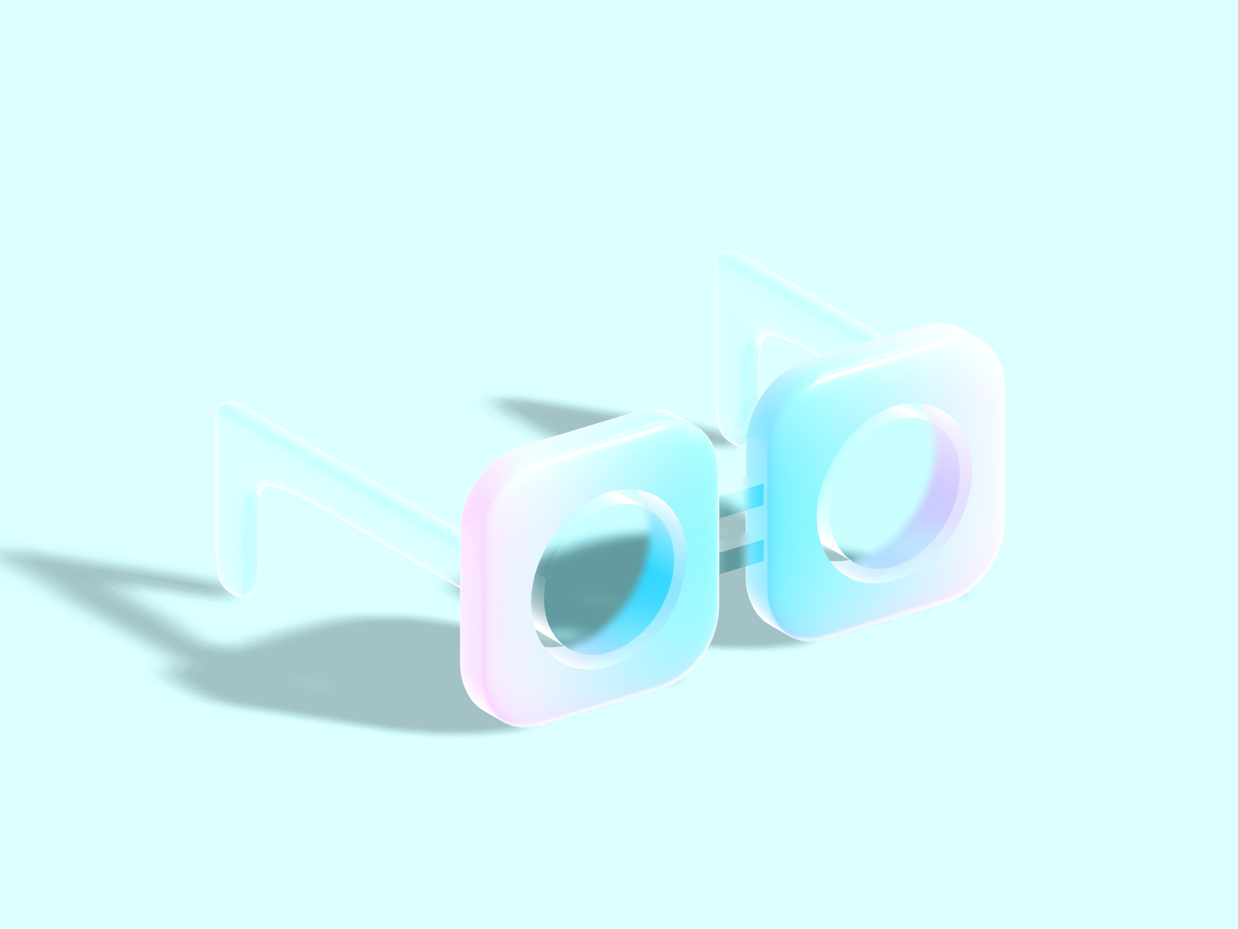 3D Futuristic glasses 3d 3d model cute design eyewear futuristic glasses illustration isometric spline