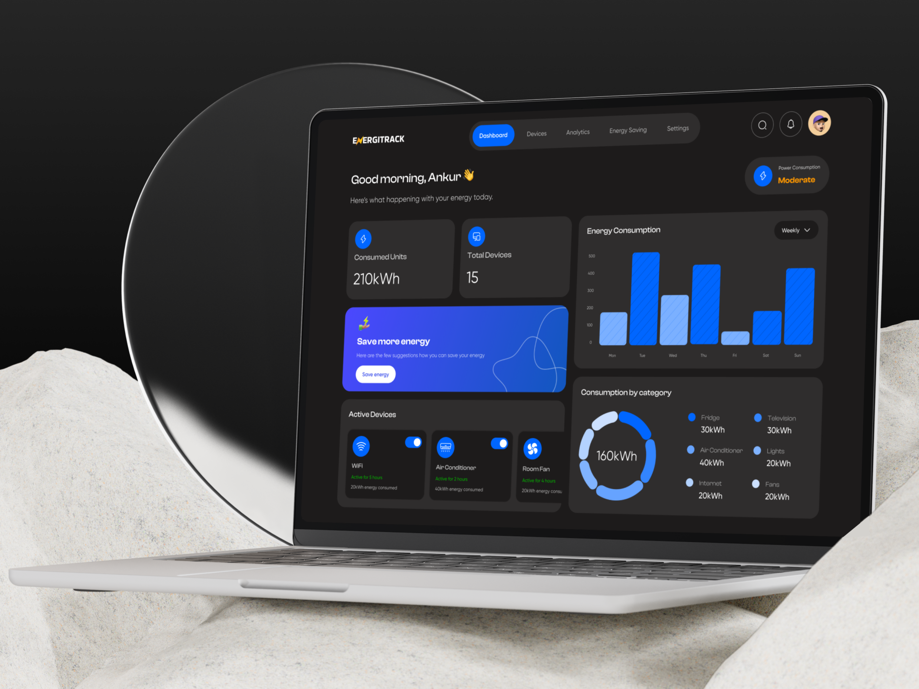 Energy Management Dashboard - Concept Design concept design dailyui dashboard dashboard design design energy energy management dashboard figma tips ui ui design ux
