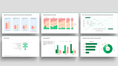 More sample slides branding data visualization graphic design powerpoint presentation design ui