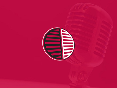 Modern "Yin yang" podcast logo black and white branding identity logo logo design mark mic microphone minimal logo modern logo pod podcast radio round simple logo sound startup symbol tech yin yang