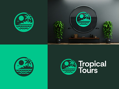 Tropical Tours | Travel logo, island logo, modern logo, tourism amazon brand design branding business logo gradient logo island logo minimal logo modern logo startup startup logo tourism logo travel logo visual identity