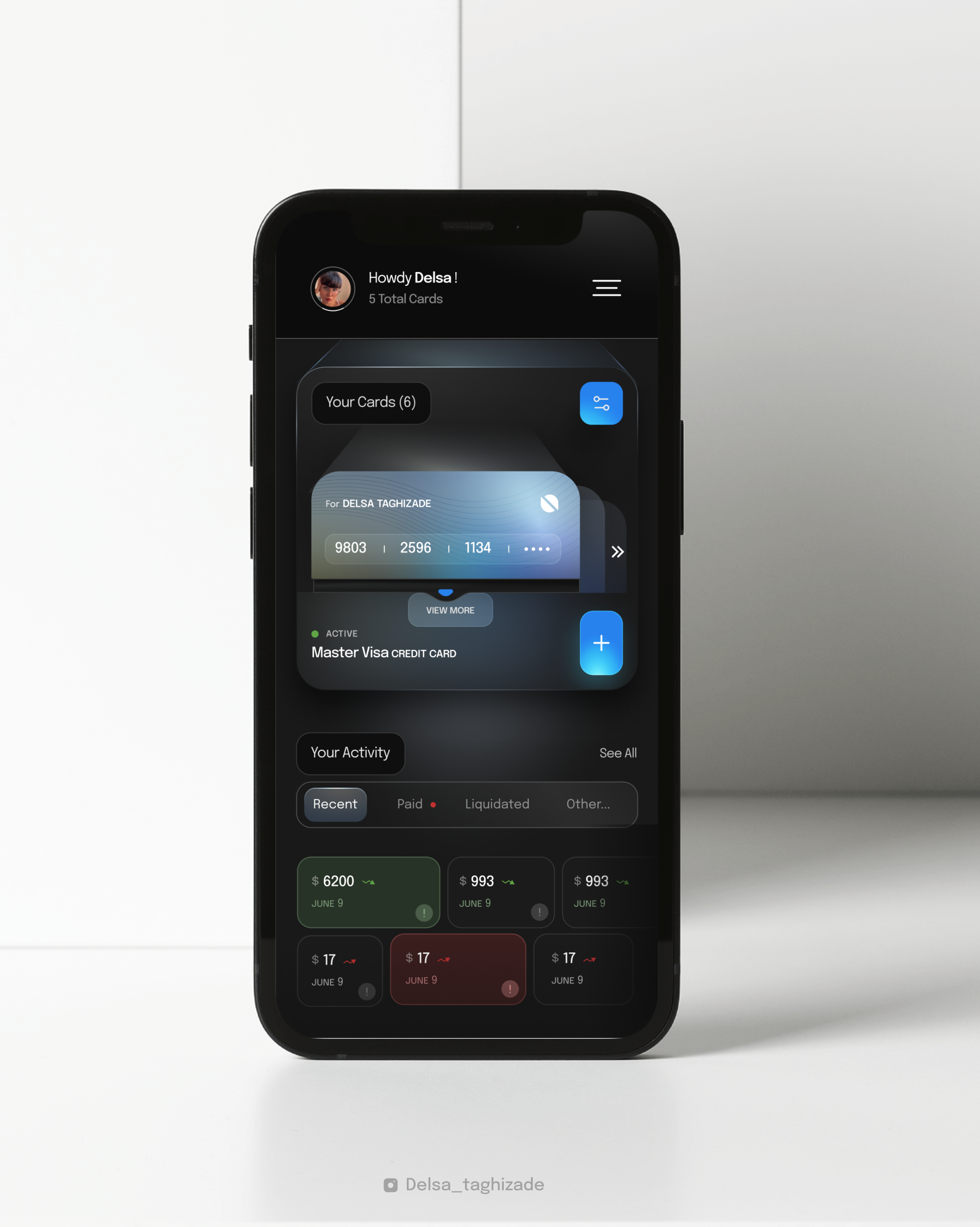 Credit Card Management Mobile App Ui Design 💳✨ app creditcard design figma graphic design minimal mobile mobileapp productdesign pruductdesigner ui uidesign uiux ux uxdesign webdesginer webdesign webdesigner website websitedesign