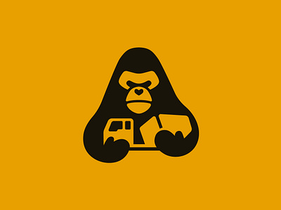 Concrete ape brand branding concrete design elegant gorilla graphic design illustration logo logo design logo designer logotype mark minimalism minimalistic mixer modern sign truck