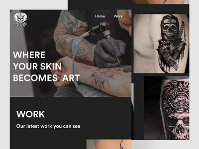 A tattoo shop web design design designing graphic design tattoo ui web website