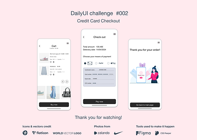 DailyUI Challenge #002 checkout dailyui design mobile ui