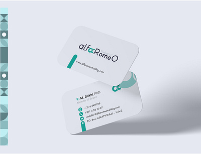 alfaRomeo Brand identifying alfa logo brand brand identifying branding business card cosmetic logo lightblue logo logo