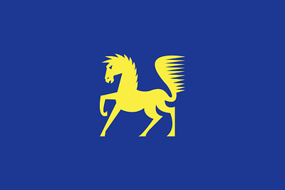 Strutting Horse Logo (For Sale) blue branding designer finance flat for sale graphic design horse logo design minimalistic motion nigeria nigerian sports strutting yellow