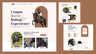 Horse club modern design simple ui webdesign