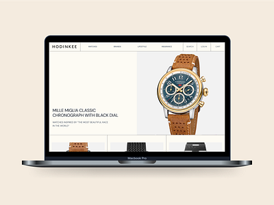 Hodinkee - Concept Redesign e commerce style ui web design