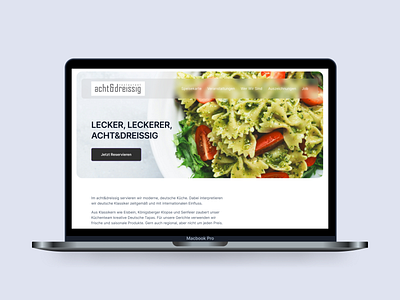 Acht&Dreissig - Concept redesign food drink redesign ui web design