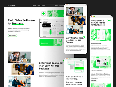 Landing Page for POS Company landing page pos responsive design saas ui design ux design web design