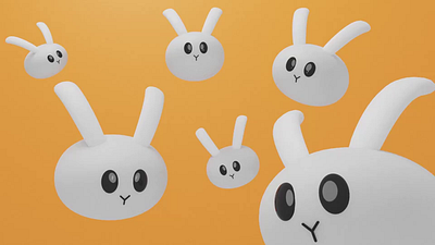 Bunnies 3d 3d animation animal animation bunny character cute design design for social media funny illustration mascot minimal minimalistic motion graphics pet rabbit social media