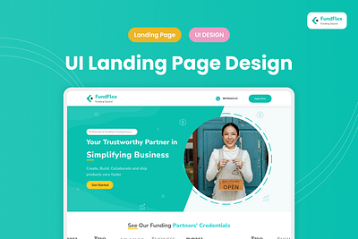 FundFlex Landing Page branding figma fund landing page logo ui ux webdesign