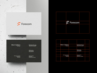 Forecom — Business card branding business card design forecom graphic design grid inspiration logo mockup modern