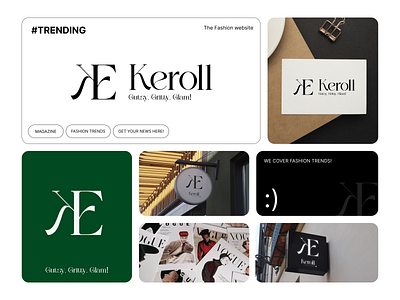 Keroll - Fashion Magazine Website Logo brand branding branding for a fashion website branding logo design fashion fashion branding fashion logo graphic design illustration keroll logo logo design logo making magazine trending brand trending logo typography ui ux