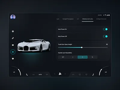Next-Gen Dashboard: Auto power on/off animation artificial intelligence car car dashboard car design design display futuristic design hmi hmi design innovation navigation sartup speed tesla traffice ui web app