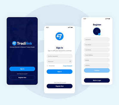 Tradilink design ui ui design ux design