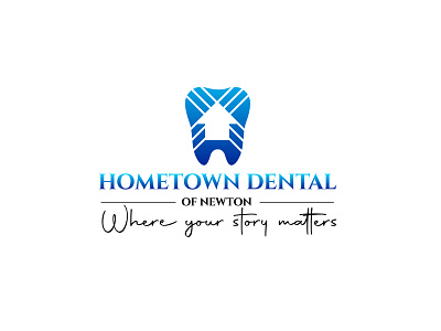Home town dental logo design brand design branding branding design dental dental logo design graphic design illustration illustrator logo logo design