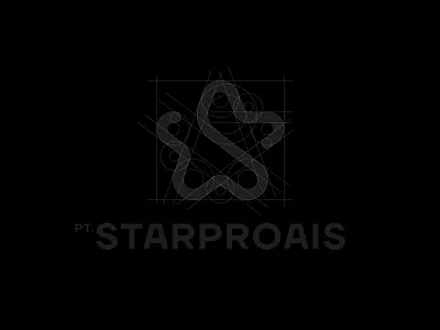 Starpro Ais Logo Construction golden ratio graphic design logo logo construction logo design logo inspiration logo process logoprocess logotype