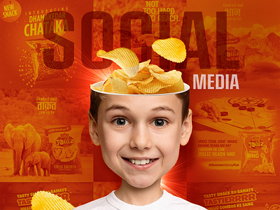 Social Media Posts - Namkeen (FMCG) banner behance branding graphic design packaging posts socialmedia