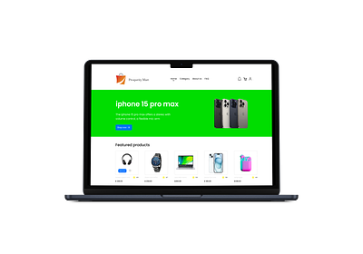 Landing page ecommerce graphic design ui