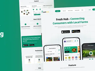 App Landing Page 3d animation design landing logo motion graphics page site ui ux web website