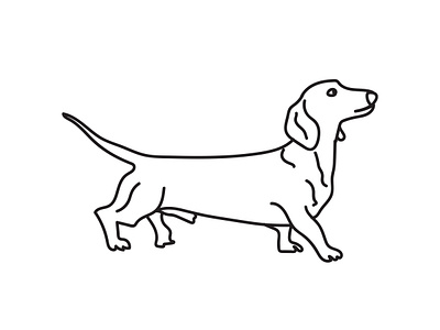 Line Drawing - Little Puppy animal animal line design art dog dog line art drawing illustration line line art line drawings pet vector vectors