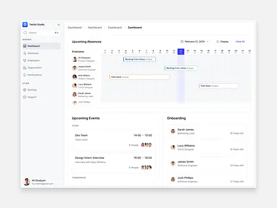 HR Manager Dashboard dashboard design hr manager hrm dashboard panel sass task cards timeline ui uidesign uidesigner uiux ux web design
