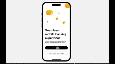 Protype bank fintech mobile app ui