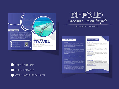 Professional Travel Bi-Fold Brochure Design Template bifold brochure branding brochure business design graphic designer holiday marketing print item professional professional brochure template tour tourism travel travel bifold brochure travel brochure traveler vacation vector