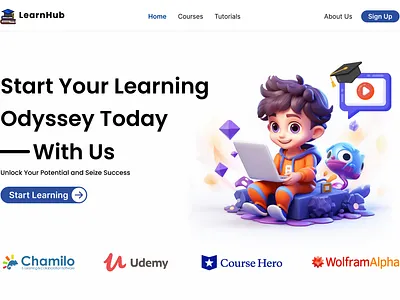 E - Learning platform landing page UI Design | Landing pages e learing platform graphic design landing page new ui ui ui cards user interface ux design