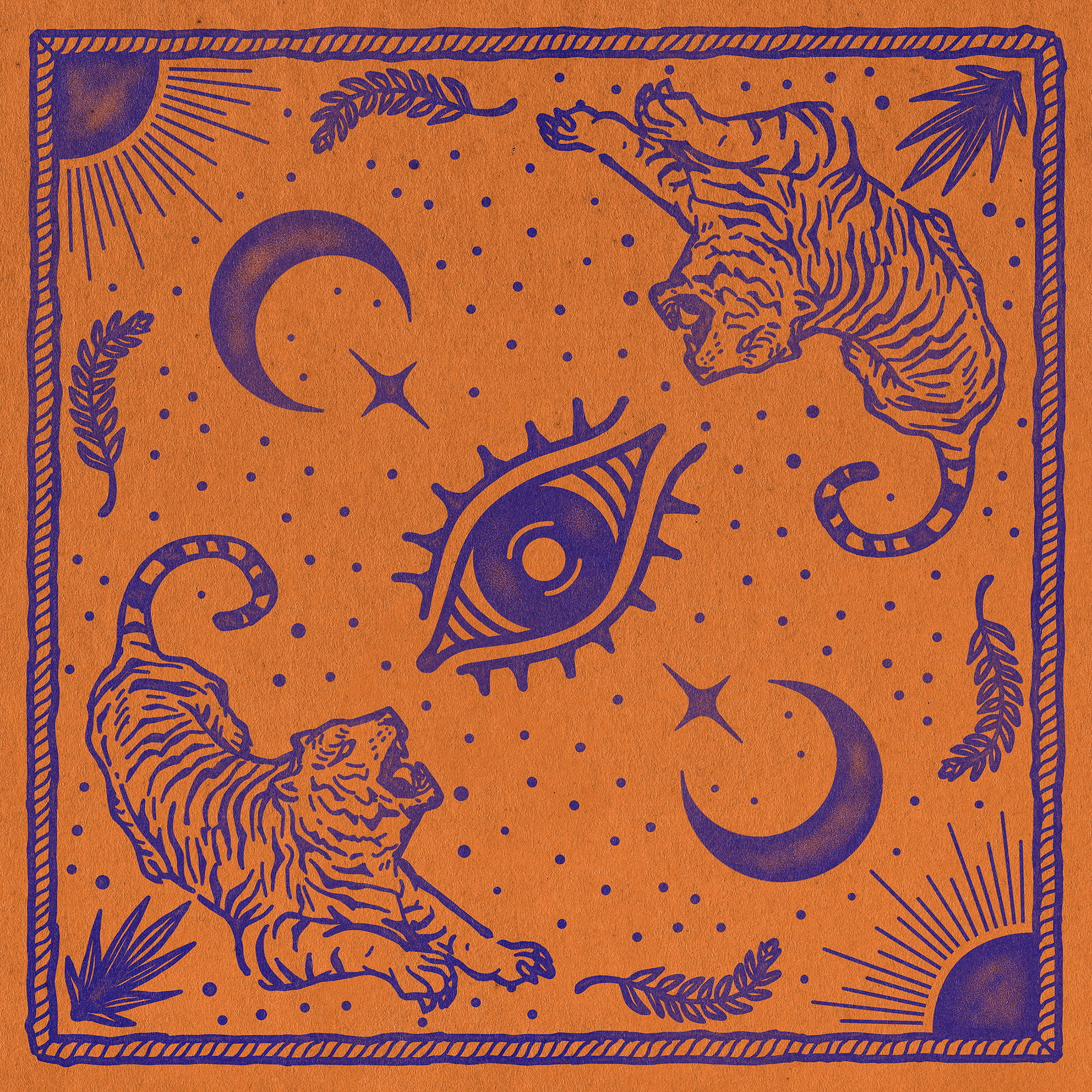 Tiger Bandana Design apparel artwork bandana branding design fashion graphic design tiger vector wildlife