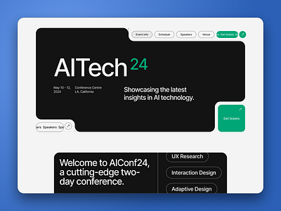 AITech conference template clean design figma ui web design