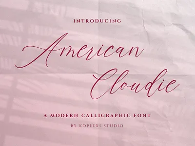 American Cloudie - Modern Calligraphy Script calligraphy font fonts handwritten script font signature