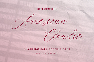 American Cloudie - Modern Calligraphy Script calligraphy font fonts handwritten script font signature