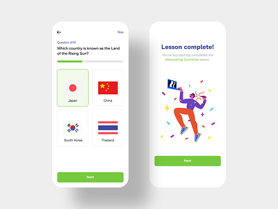 Educational Quiz App UI branding course app design education app graphic design illustration lesson app lms logo quiz app ui uiux uiuxcreative ux vector