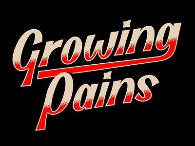 Growing Pains design doodle drawing graphic design illustration lettering logo type typography vector