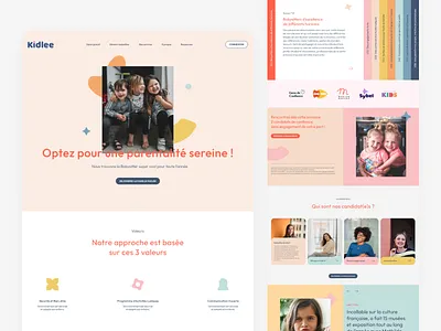 Kidlee - Landing page design ui ux