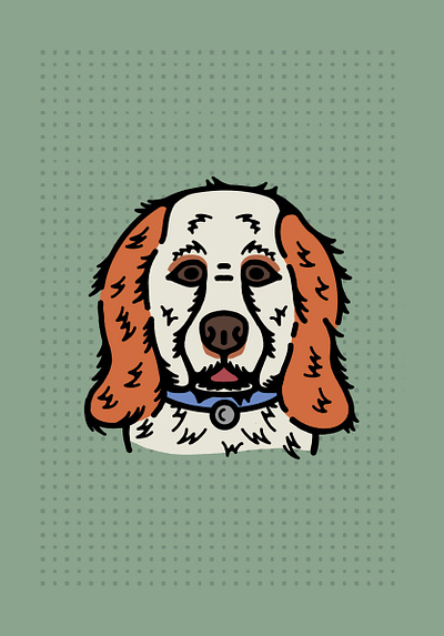 Copper digital illustration dog graphic design illustration pet portrait procreate