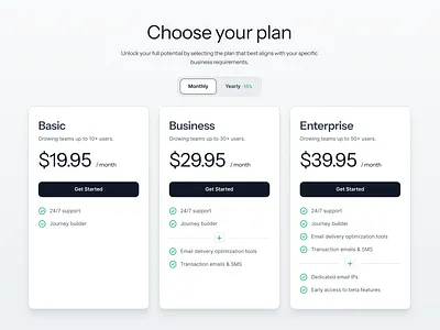 Simple and Easy to Understand Pricing Table clean creative figma modern pricing ui ux webdesign website white